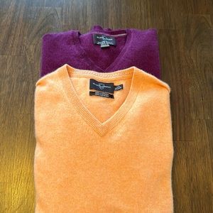 100% cashmere Black Brown sweaters